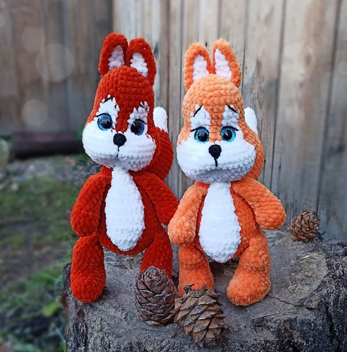 Белочка — схема амигуруми