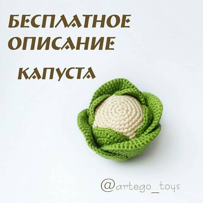 Капуста — схема амигуруми