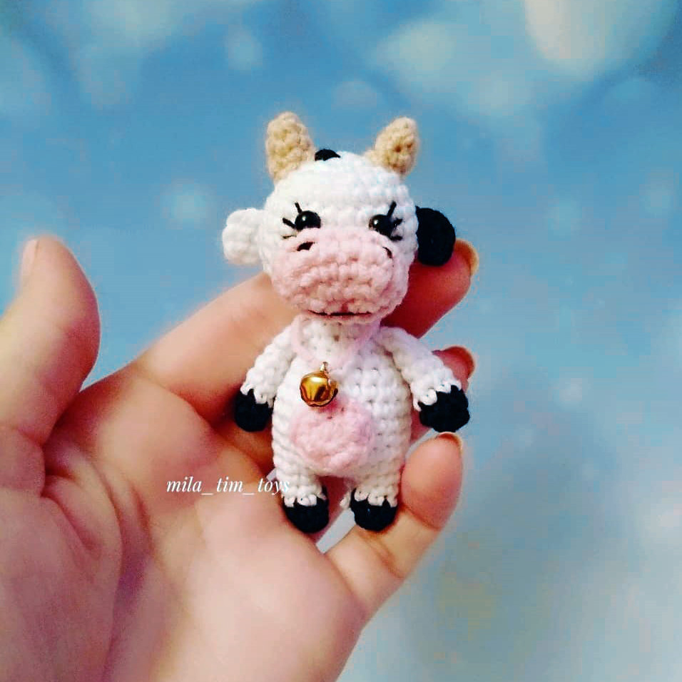 Карманная коровка — схема амигуруми