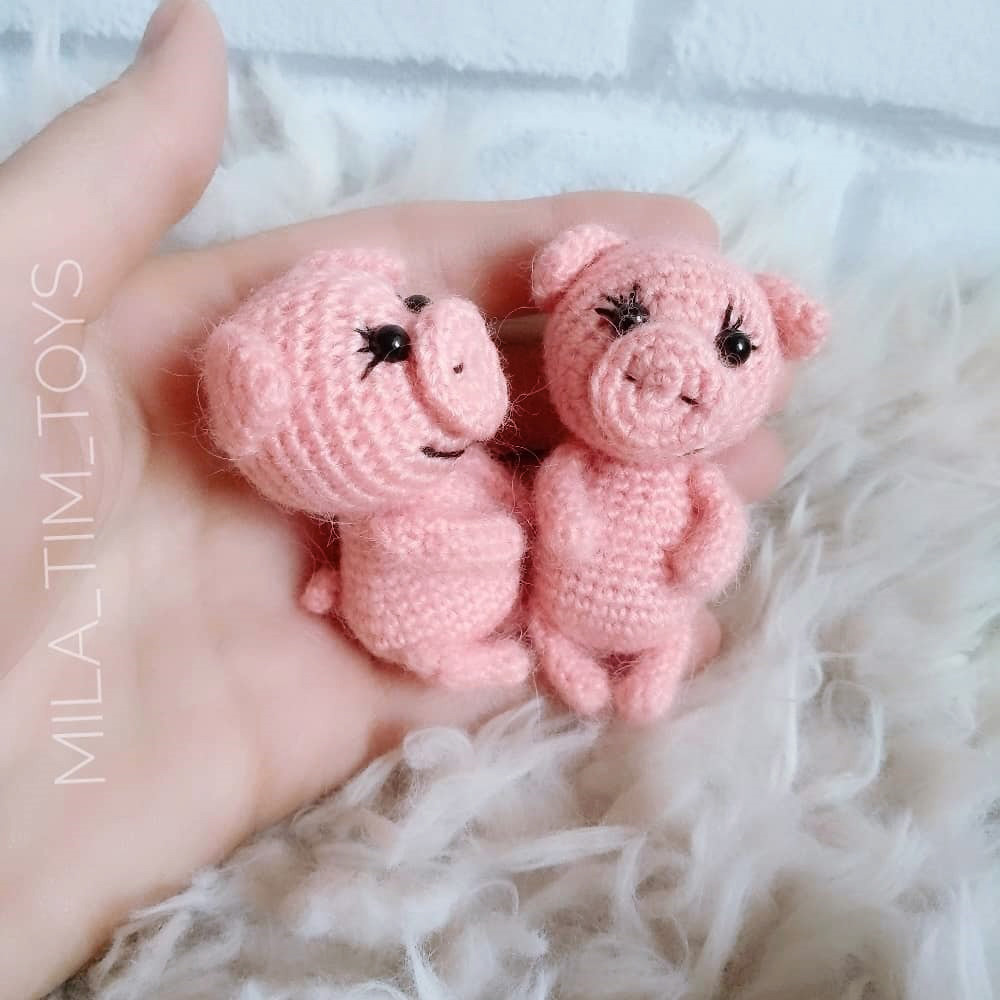 Карманная свинка — схема амигуруми