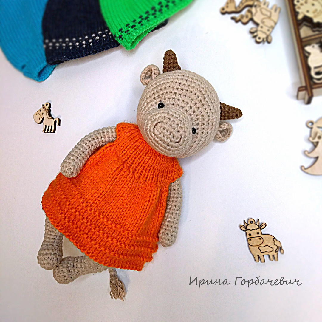 Коровка — схема амигуруми