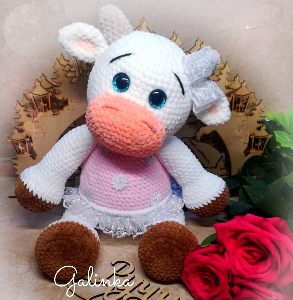 Коровка Мила — схема амигуруми