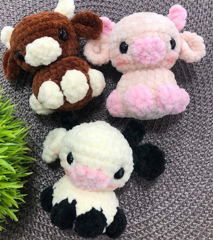 Коровка — схема амигуруми