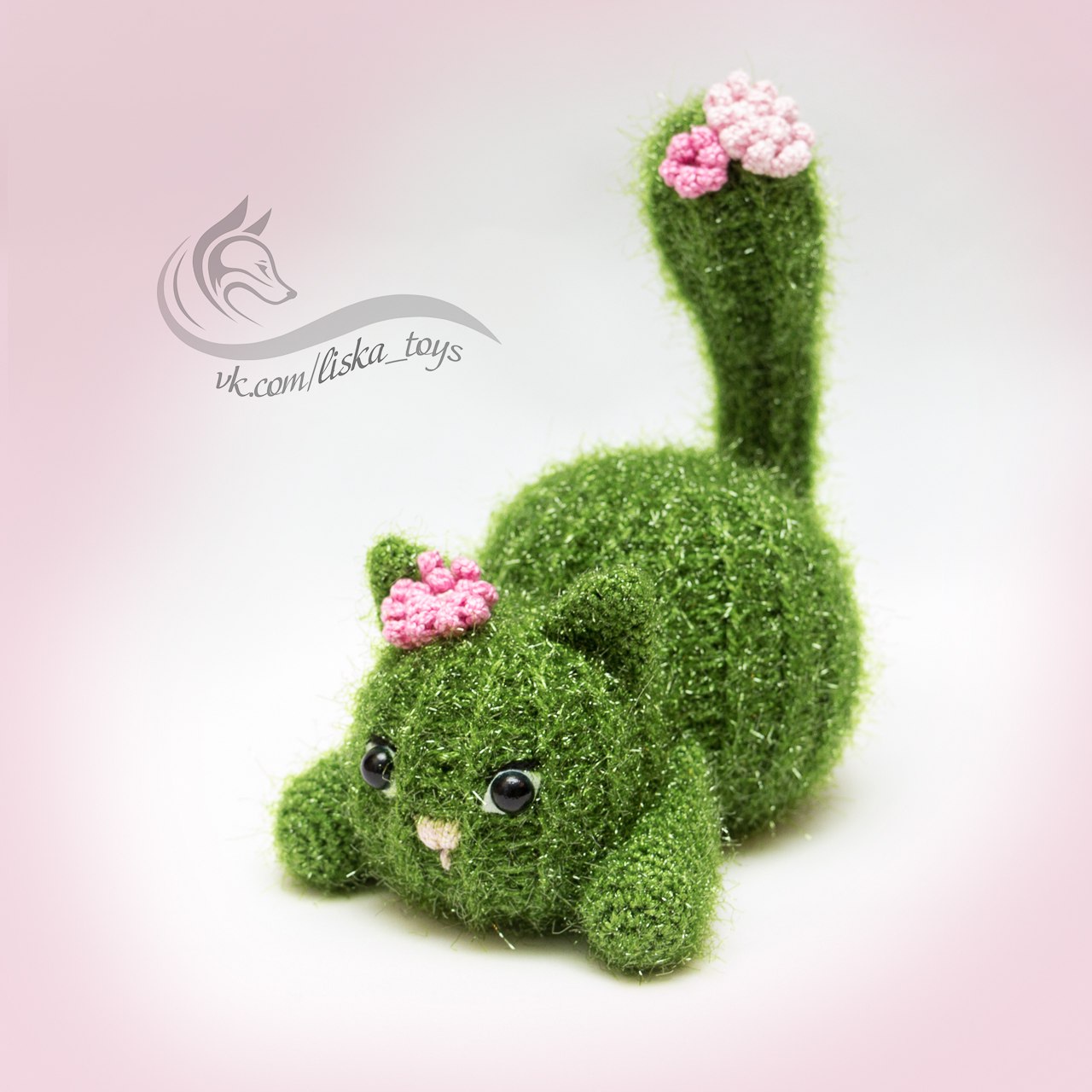 Кошечка-кактус — схема амигуруми