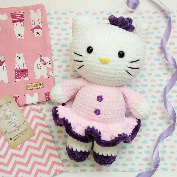 Кошечка Китти — схема амигуруми