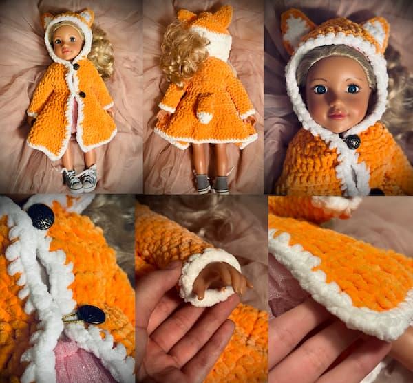 Костюм лисёнка — этап 1