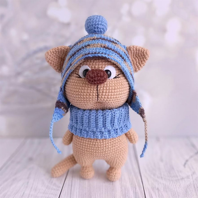 Кот Клубок — схема амигуруми