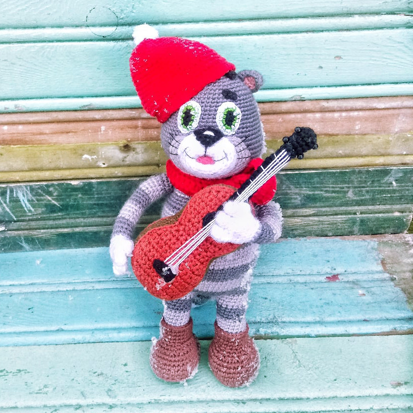 Кот Матроскин — схема амигуруми