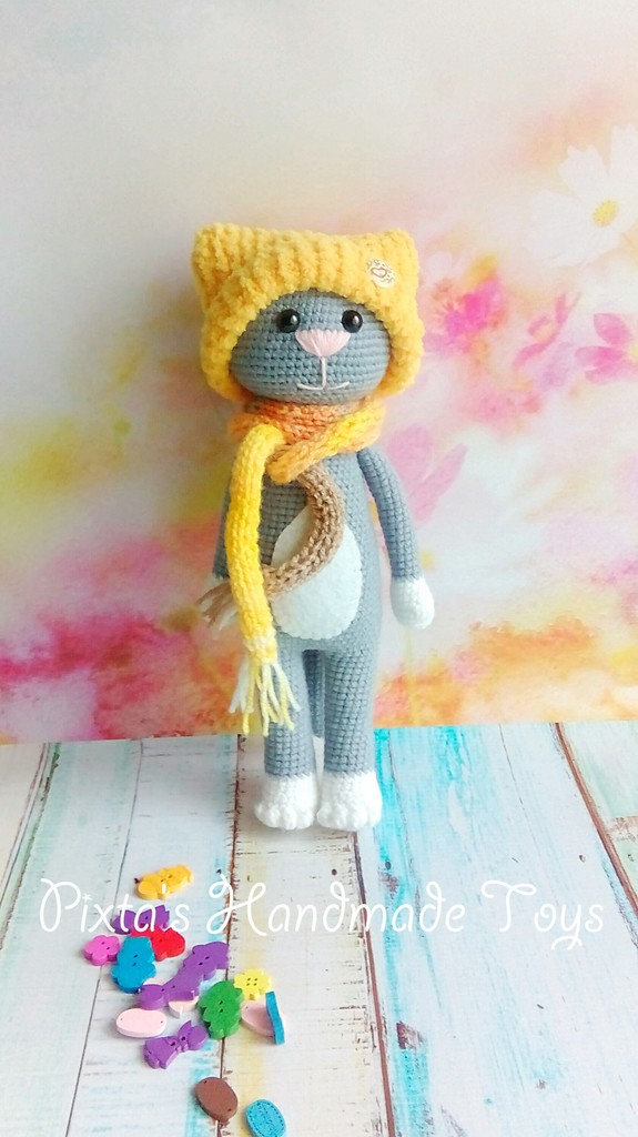 Кот модник и Кошка — схема амигуруми