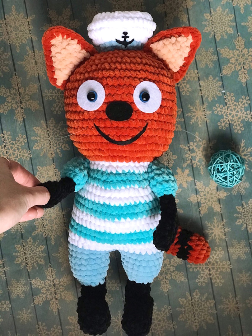 Кот в тельняшке — схема амигуруми