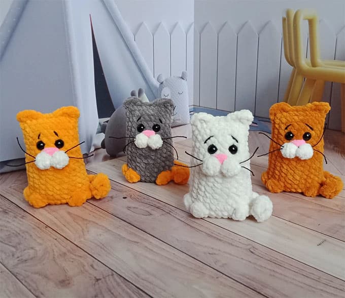 Котейки — схема амигуруми