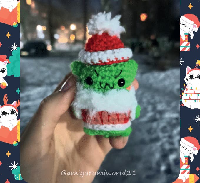 Котик Гринч — схема амигуруми