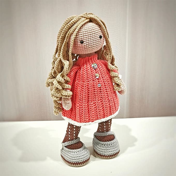 Кукла Кнопка — схема амигуруми