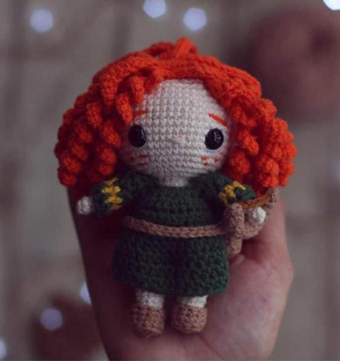 Кукла Мерида — схема амигуруми