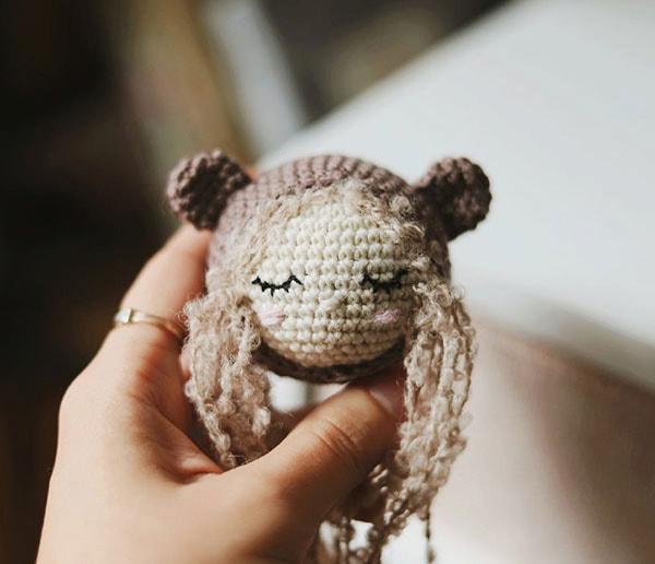 Кукла в костюме мишки — этап 1