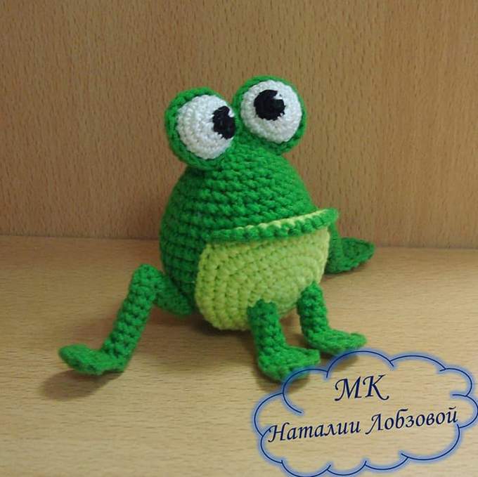 Лягушка — схема амигуруми