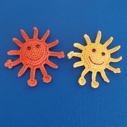 Маленькая игрушка Солнышко — схема амигуруми