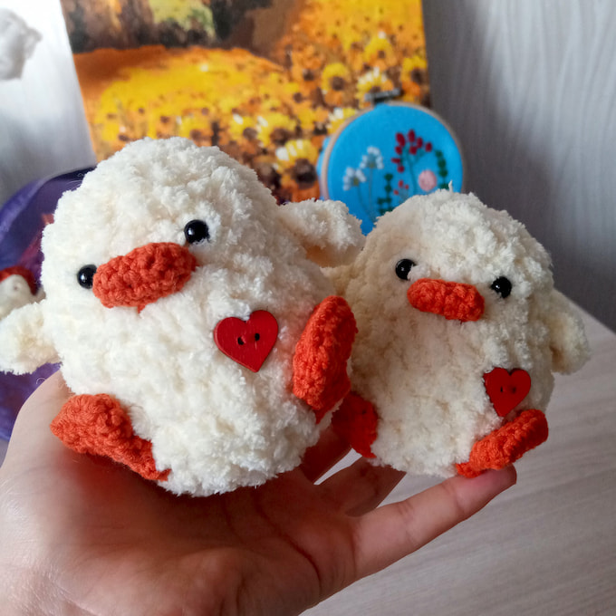 Маленький утёнок — схема амигуруми