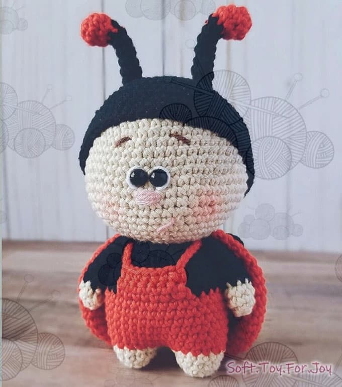 Малышка Божья Коровка — схема амигуруми
