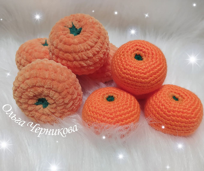 Мандаринки — схема амигуруми