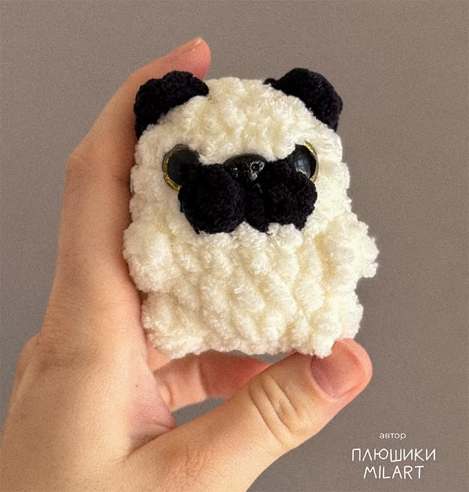 Мини Мопсик — схема амигуруми