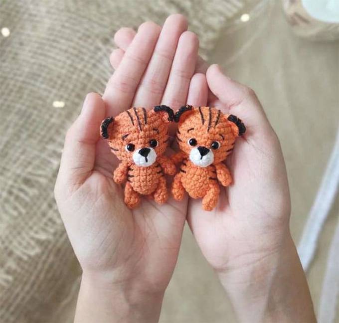 Мини тигрёнок — схема амигуруми