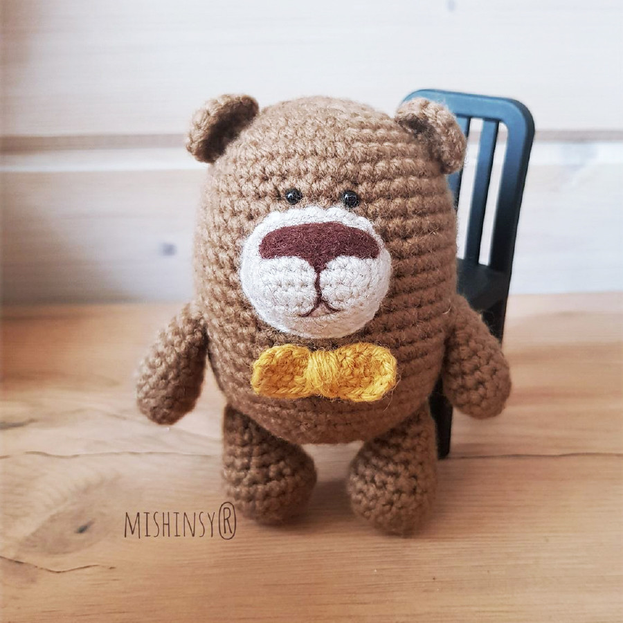 Мишка Берни — схема амигуруми