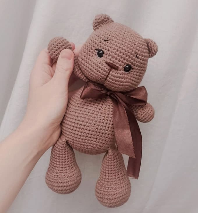 Мишка Большиш — схема амигуруми