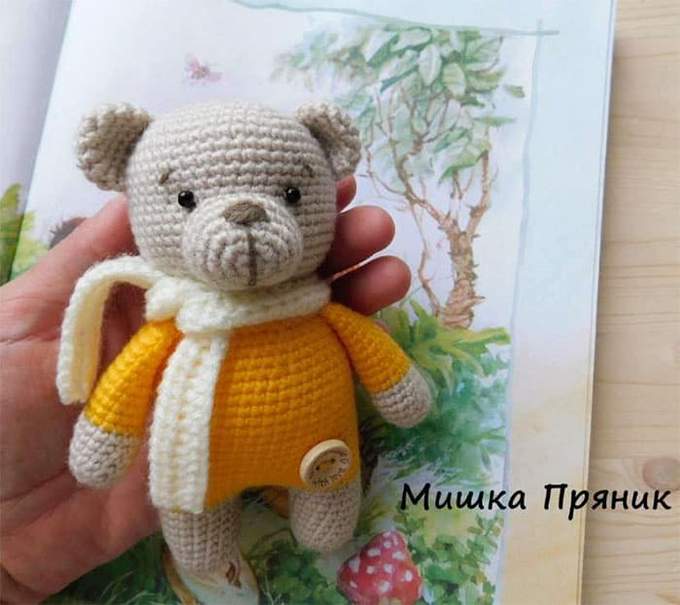 Мишка Пряник — схема амигуруми