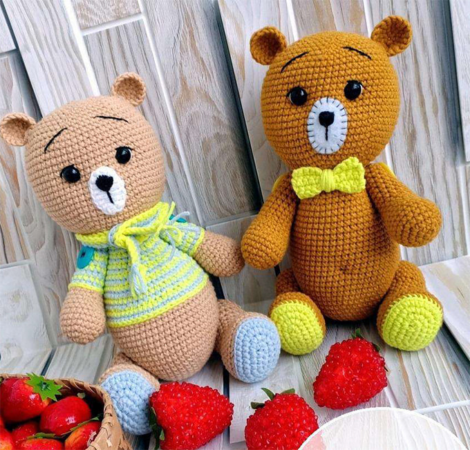Мишутки — схема амигуруми