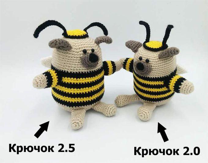 Мопс в костюме пчелы — этап 1