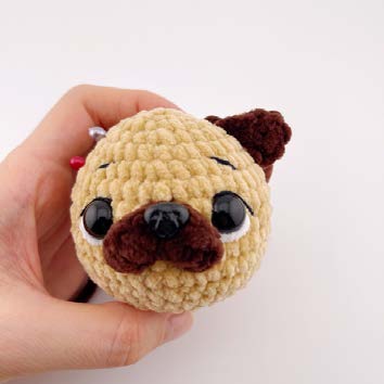 Мопсики-ёлочные шары — этап 16