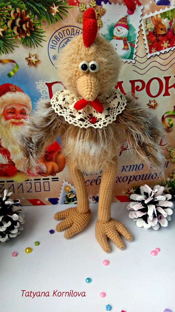 Петушок — схема амигуруми