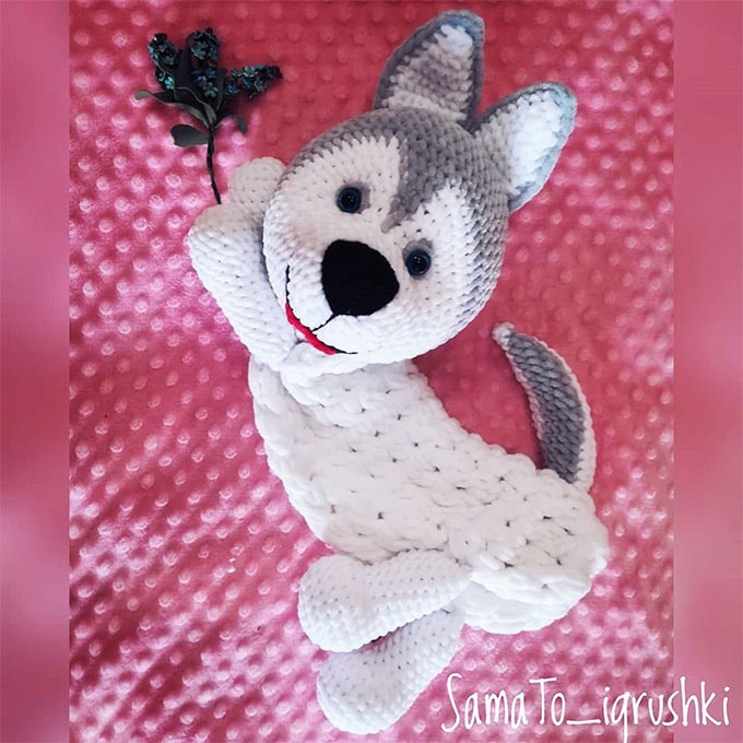 Пижамница Хаски — схема амигуруми