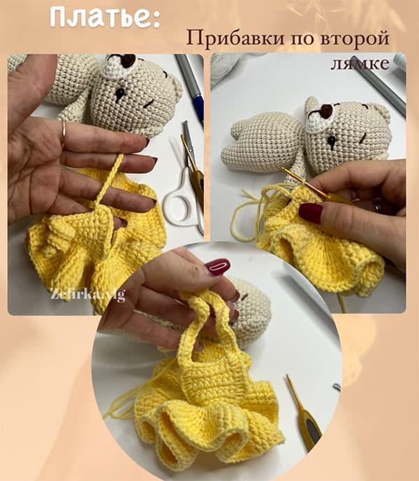 Платье и повязка с бантиком — этап 2