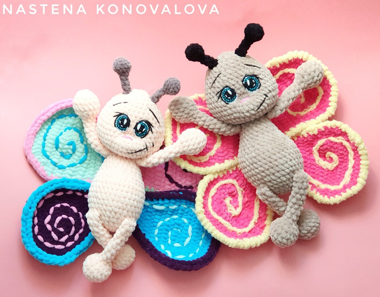 Плюшевая бабочка — этап 28