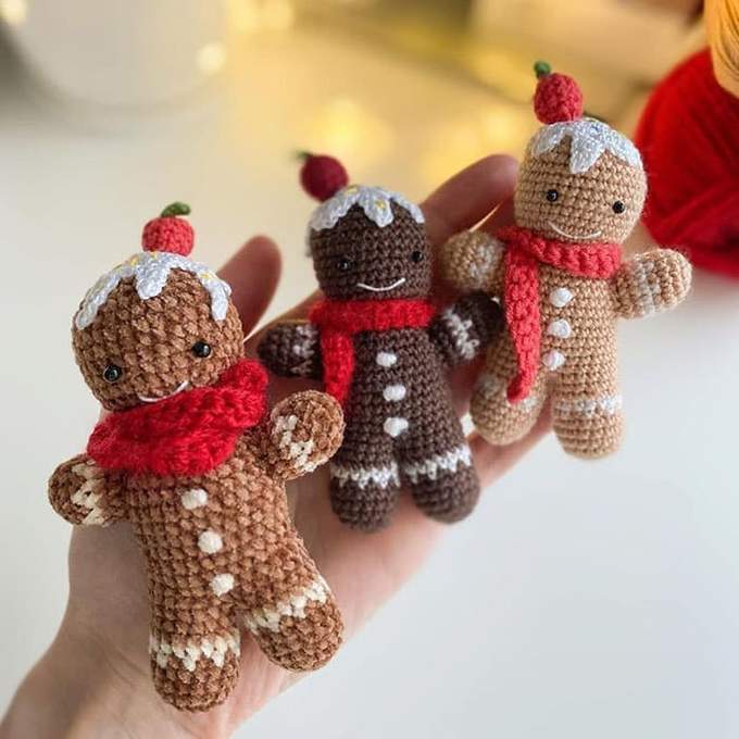 Пряничный человечек — схема амигуруми