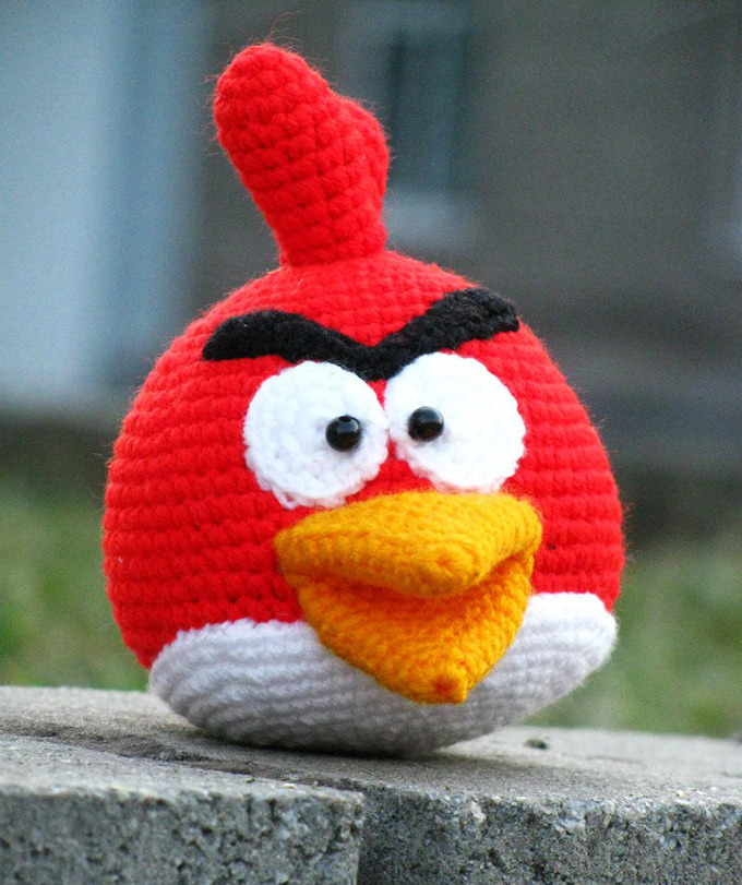 Птичка Angry Birds — схема амигуруми