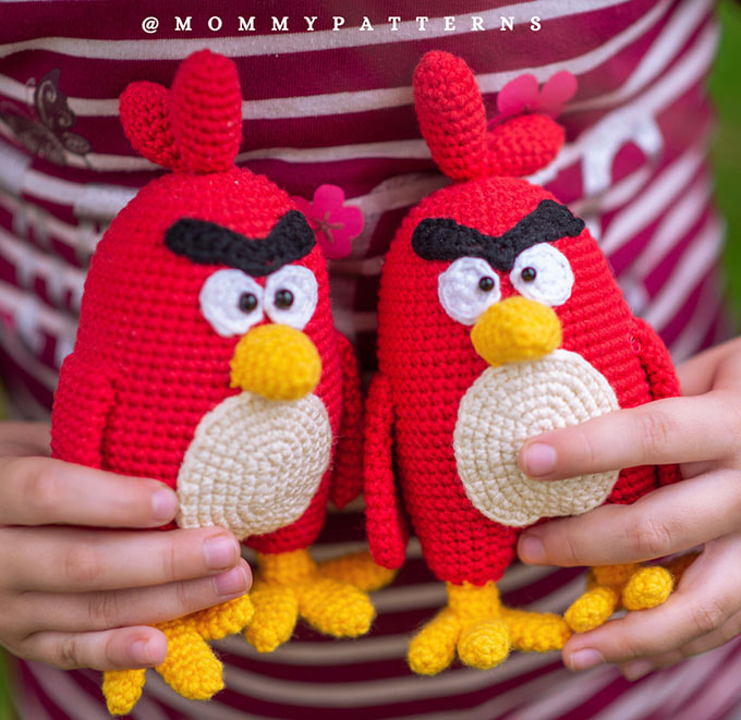 Птичка Angry Birds — схема амигуруми