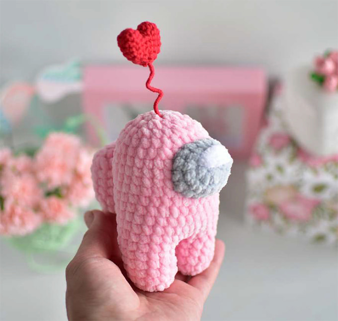 Сердечный космонавт — схема амигуруми