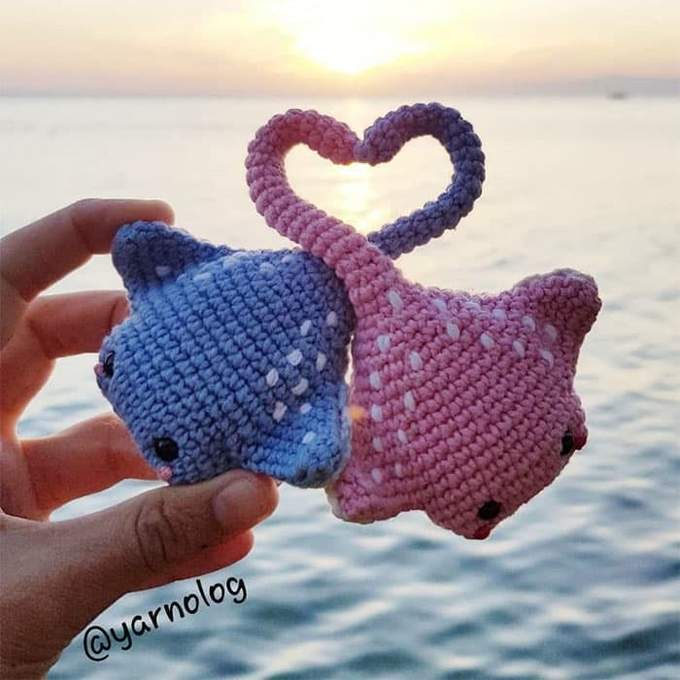 Скат — схема амигуруми