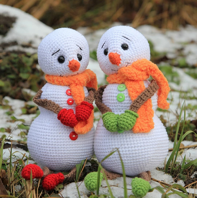Снеговичок — схема амигуруми