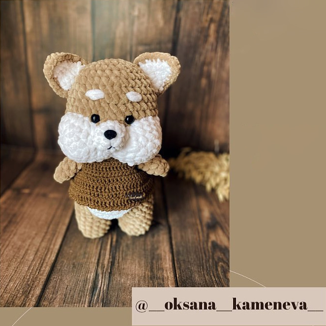 Собачка Сиба Ину — схема амигуруми
