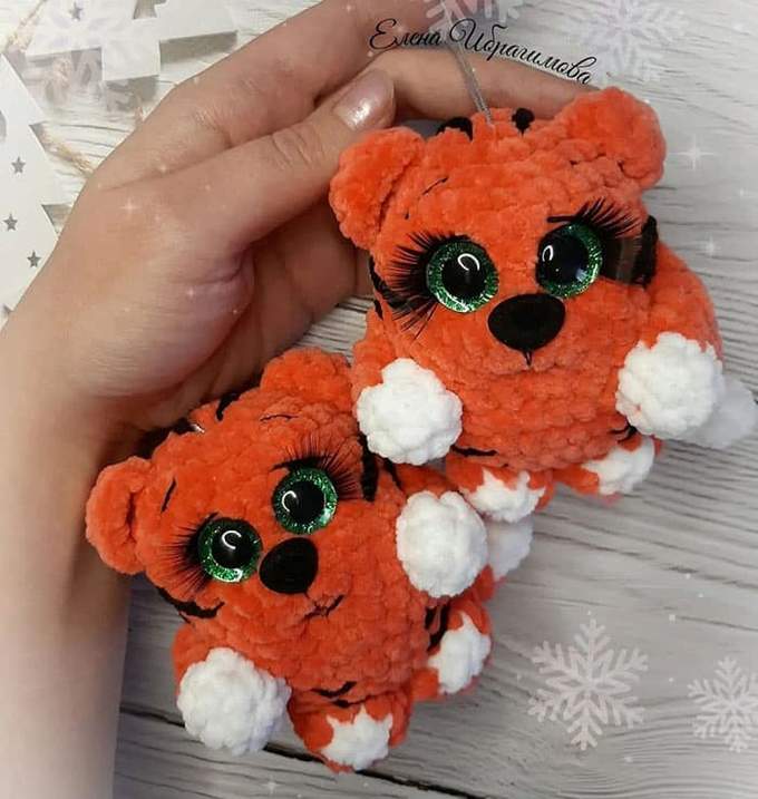 Тигро-шарик — схема амигуруми