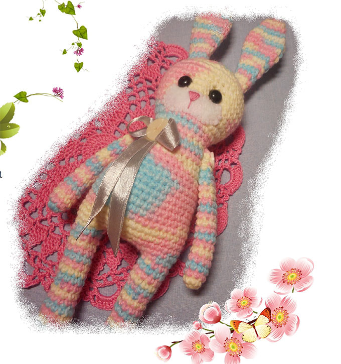 Весенний зайчик — схема амигуруми