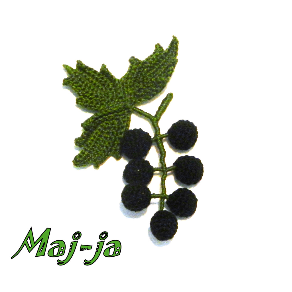 Вязаная смородина — схема амигуруми
