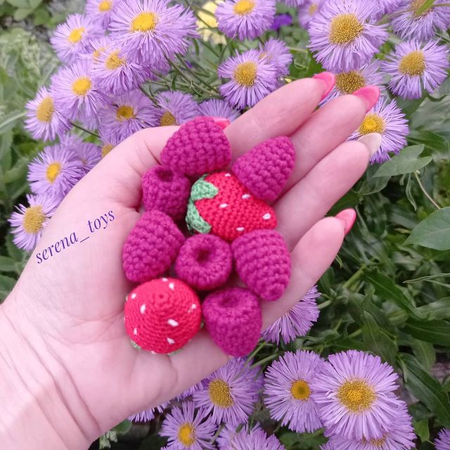 Ягода Малина — схема амигуруми