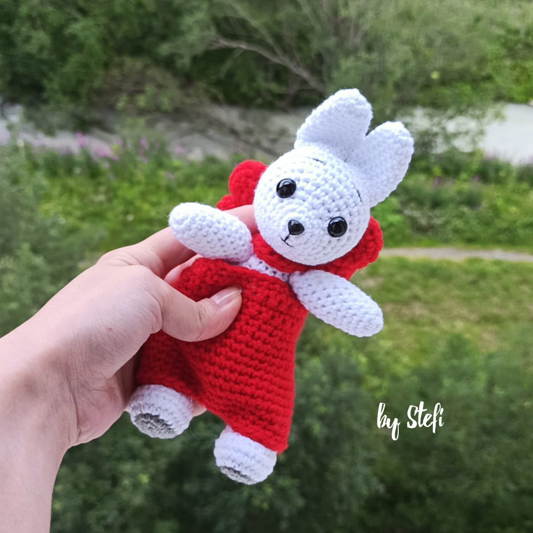 Зайчик из мультфильма "Когда зажигаются ёлки" — схема амигуруми