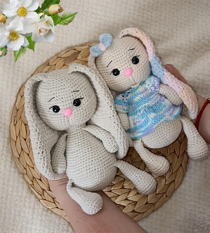Зайчик — схема амигуруми