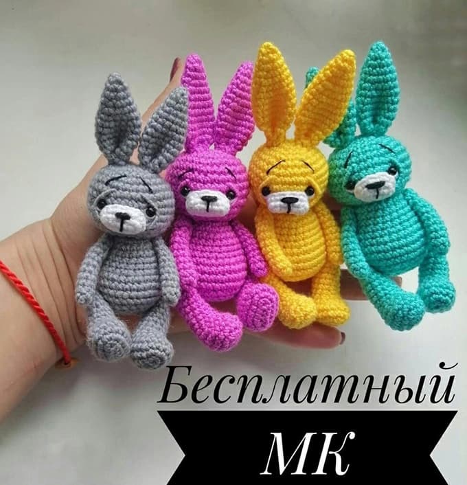 Зайчишки — схема амигуруми